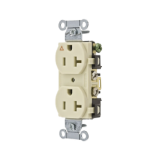 Contacto Dúplex Conexión a Tierra Aislada/ 20 A 125 V/ 2 polos 3 Hilos/ Color Marfil/ Nema 5- 20R/ Grado Comercial.