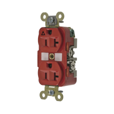 Contacto Dúplex Conexión a Tierra Aislada/ 20 A 125 V/ 2 polos 3 Hilos/ Color Rojo/ Nema 5- 20R/ Grado Industrial.