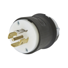 Clavija Industrial con Bloqueo de Media Vuelta / 20 A 120/208 V CA / 4 Polos 5 Hilos / Color Blanco y Negro / Nema L21-20P/ Grado Industrial