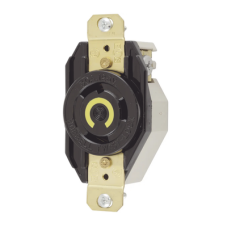 Receptáculo de Media Vuelta Industrial 30 A 125 V CA 2 Polos 3 Hilos (Nema L5-30R) Color Negro