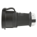 Conector Hembra con Bloqueo de Media Vuelta / 30 A 480 V CA / 3 Polos Trifásico / NEMA L16-30R / Terminal de Tornillo / Cubierta Hermética Negra / Color Blanco y Negro.