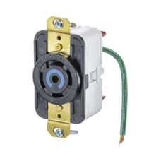 Receptáculo de Media Vuelta Industrial 30 A 120/208 V CA/ Nema L21-30R /Color Negro