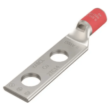 Terminal de Compresión / 8 AWG CU / Dos Orificios / Tamaño del Tornillo 1/2 / Espaciado de Orificios 1-3/4 / Barril Estándar / Ventana de Inspección / Biselado Interno / Estaño Plateado / UL-CSA / 90°C / Hasta 35kV / Terminal de Compresión / 8 AWG CU / Dos Orificios / Tamaño del Tornillo 1/2 / Espaciado de Orificios 1-3/4 / Barril Estándar / Ventana de Inspección / Biselado Interno / Estaño Plateado / UL-CSA / 90°C / Hasta 35kV /