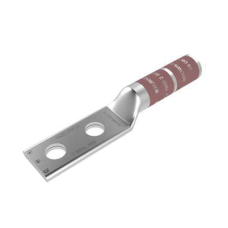 Zapata Terminal de Compresión  de Barril Largo con Doble Ojillo para Tornillo 1/4