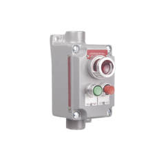 Estación de Control Terminal con 2 Botones Pulsadores Rojo-Verde y Luz Piloto Roja / Entrada 1/2 Estación de Control Terminal con 2 Botones Pulsadores Rojo-Verde y Luz Piloto Roja / Entrada 1/2