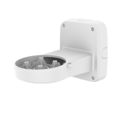 Soporte PTZ / Pared y Poste / Color Blanco / Aluminio / Carga Máxima 15 kg (33.07 lb) / Dimensiones 360x210x245 mm (14.17x8.27x9.65 in) / Diseño Reversible