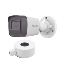HiLook Series / Bala IP 4 Megapixel / 20 mts IR / Exterior IP67 / PoE / dWDR / Lente 2.8 mm + Caja de conexión DS-1280ZJ-XS