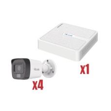 Kit IP 4Megapixel / NVR de 4 Canales con 4 Puertos PoE / 4 Cámaras IP Dual light con microfono