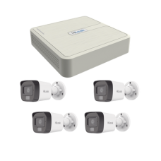 Kit IP 4 Megapixel / NVR de 4 Canales con 4 Puertos PoE / 4 Cámaras IP Dual Light con Micrófono Integrado / Bala para Exterior