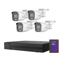 Kit TurboHD 1080p + SSD 1 TB / DVR 4 Canales / 4 Cámaras Bala ColorVu con Micrófono Integrado / Fuente de Poder / Accesorios de Instalación Kit TurboHD 1080p + SSD 1 TB / DVR 4 Canales / 4 Cámaras Bala ColorVu con Micrófono Integrado / Fuente de Poder / Accesorios de Instalación