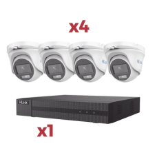 [Kit] DVR 4 Canales TurboHD + 1 Canal IP / 2 Megapixel (1080pLite) / AcuSense Lite / Audio por coaxitron / 1 Bahia de disco duro / 4 Cámaras Metalicas / 2 Megapixel tipo turret / ColorVu Lite + Microfono Integrado