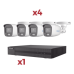 [Kit] DVR 4 Canales TurboHD + 1 Canal IP / 2 Megapixel (1080pLite) / AcuSense Lite / Audio por coaxitron / 1 Bahia de disco duro / 4 Cámaras 2 Megapixel tipo Bala / ColorVu Lite + Microfono Integrado