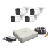 (MICRÓFONO Integrado) Kit TurboHD 1080p Lite / DVR 4 canales / Audio por Coaxitron / 4 Cámaras Bala de Policarbonato con Micrófono Integrado