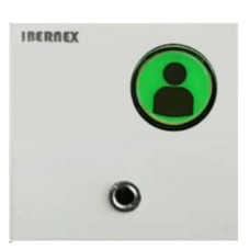 Módulo de 1 botón para empotrar con conexión Jack para pulsadores de cama NX0881 CON LECTOR RFID y señalización acustica