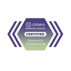 Certificado Idemia Profesional Biométrico , membresía de 2 años con acceso al módulo de ventas 24/7 a la plataforma de aprendizaje de dispositivos biométricos de IDEMIA.