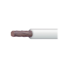 Cable 18 awg  color blanco,Conductor de cobre suave cableado. Aislamiento de PVC, autoextinguible. BOBINA 100 MTS  
