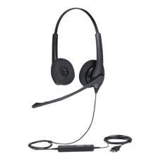 Jabra Biz 1500 Duo, auricular profesional con cancelación de ruido, ideal para contact center con conexión USB (1559-0159)