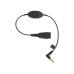 Jabra Cord QD a conector de 3.5 mm con Push-to-Talk para teléfonos celulares smartphones (8800-00-103)