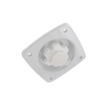 Regulador de presión de agua color blanco.