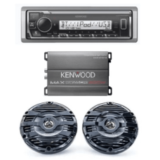 Kit de estéreo con Bluetooth KMR-M332BT | Amplificador KAC-M1814 | más Par de bocinas KFC-1653MRB Kit de estéreo con Bluetooth KMR-M332BT | Amplificador KAC-M1814 | más Par de bocinas KFC-1653MRB