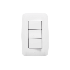 Apagador Escalera Triple de 127 V~60 Hz 10 A/ Color Blanco. Apagador Escalera Triple de 127 V~60 Hz 10 A/ Color Blanco.