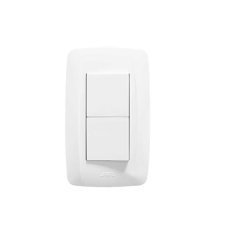 Apagador Escalera Doble de 10 A/ 127 V CA ~ 60 Hz / 1 1/2 Módulos / Color Blanco. Apagador Escalera Doble de 10 A/ 127 V CA ~ 60 Hz / 1 1/2 Módulos / Color Blanco.