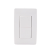 Apagador Escalera Doble de 10 A/ 127 V CA ~ 60 Hz / 1 1/2 Módulos / Color Blanco.