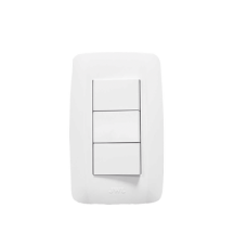 Apagador Triple Sencillo de 10 A/ 127 V CA ~ 60 Hz / Color Blanco. Apagador Triple Sencillo de 10 A/ 127 V CA ~ 60 Hz / Color Blanco.