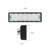 Reflector LED 100 W /350 x 100 mm / 85 - 265 Vca~ 50/60Hz / TCC 6 500 K / Uso en exterior. 