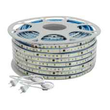 Manguera LED Luminosa Blanca de Resina Transparente y Flexible / Para uso Interior o Exterior / Carrete de 50 m/ 110V CA  4.2 A/ 500 W Potencia / T.C.C. 6500 K.