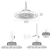 Campana Led Industrial UFO / 100 W / Suspendido / 85 - 265 V CA / Luz Fría 6500 K.