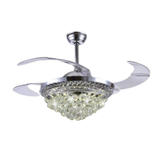 Ventilador de Techo con Luminario LED de  110 V CA 50/60 Hz /  88 W /4500 Lm / 6500 - 4 000 - 2 700 K /3 Tonos de Luz / 1075 mm / 6 Velocidades /No Dimeable.