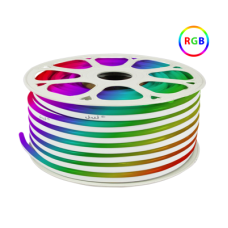 Manguera Luminosa LED Neón RGB / 50 Metros / IP65 Interior-Exterior / Corte Cada 100 cm / 300W Máximo / 120° Ángulo de Luz / Libre de Mercurio