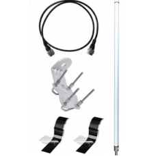 Antena LoRa Exterior Omnidireccional / 5dBi / Frecuencia 860-930 MHz / IP67 / Resistencia al Viento 200 km/h / Kit de Montaje en Poste / Cable Coaxial 1 metro