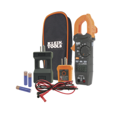 Kit de Amperímetro de Gancho (400A CA) con Probador de Fase y Divisor (para medir corriente sin cortar el cable).