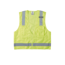 Chaleco de seguridad reflectante de alta visibilidad, mediano/grande. Con múltiples bolsillos de diferente capacidad