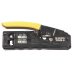 Ponchadora/Pelacables/Cortacables Compacta con Matraca para Conectores  RJ45 y RJ11/RJ12.