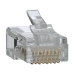 Conectores modulares de datos RJ45/CAT5e, paquete de 100 unidades.