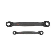 Juego de 2 llaves Estriadas de Matraca 4 en 1 con 8 Medidas Inglesas 1/2-5/8