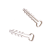 Bolsa con 100 clips sujetadores de plástico para cables de 6 a 12 mm. Ideales para instalaciones en pared, brindan sujeción firme y segura.