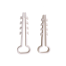 Bolsa con 100 clips sujetadores de plástico para cables de 6 a 12 mm. Ideales para instalaciones en pared, brindan sujeción firme y segura.