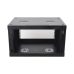 Gabinete de Pared de 6U con Puerta de Cristal Templado, 455 mm de Profundidad Total, Rack de 19in, Acero Reforzado Color Negro.