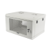 Gabinete de Pared de 6U con Puerta Perforada, 455 mm de Profundidad Total, Rack de 19'', Acero Reforzado Color Gris Mate