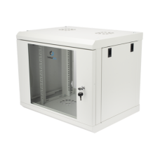 Gabinete de Pared de 9U con Puerta de Cristal Templado, 479.5 mm de Profundidad, Rack de 19'', Acero Reforzado Gris Mate Gabinete de Pared de 9U con Puerta de Cristal Templado, 479.5 mm de Profundidad, Rack de 19'', Acero Reforzado Gris Mate
