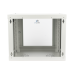Gabinete de Pared de 9U con Puerta de Cristal Templado, 479.5 mm de Profundidad, Rack de 19'', Acero Reforzado Gris Mate