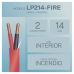 Alambre de Alarma contra Incendios - Bobina de 305 Metros (1000 Pies): 2 x 14 AWG, Rojo, Tipo FPLR, (UL) FT4, Ideal para Sistemas de Detección y Evacuación de Incendios