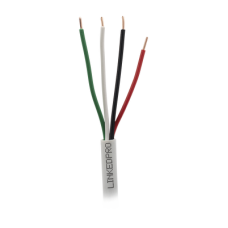 Cable de 305 Metros (1000 Pies): 4 x 18 AWG, Color Blanco, CM, Para Sistemas de Seguridad y Alarmas