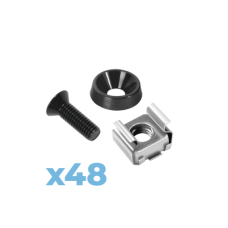 Juego de 48 Tornillos con 48 Arandelas y 48 Tuercas Enjauladas para Rack LINKED PRO Juego de 48 Tornillos con 48 Arandelas y 48 Tuercas Enjauladas para Rack LINKED PRO