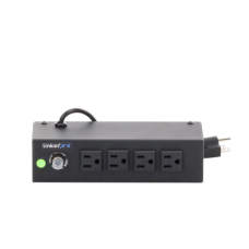 Tomacorriente de 4 Contactos (NEMA 5-15R) Voltaje Entrada/Salida: 120Vca/10A Max. Opción de Instalación en Escritorio o Pared