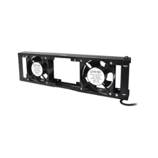Kit de 2 Ventiladores 110 Vca (12 x 12 cm) con Clavija para Gabinete de Piso.